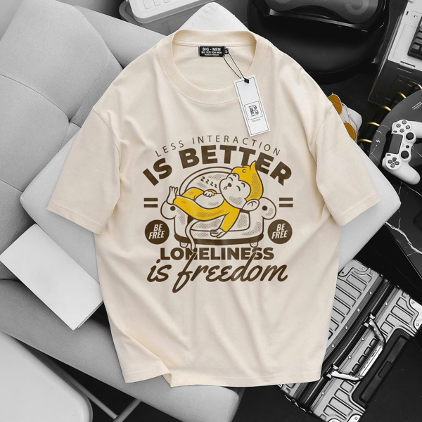 Áo thun chất vải cotton in Khỉ Better thời trang bigsize nam 85- 145kg