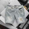 Quần short jean tông xanh wash bigsize nam < 130 kg- 08