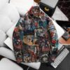 Áo khoác sơ mi tay dài phối túi vải gấm thời trang bigsize nam < 140kg - Coca