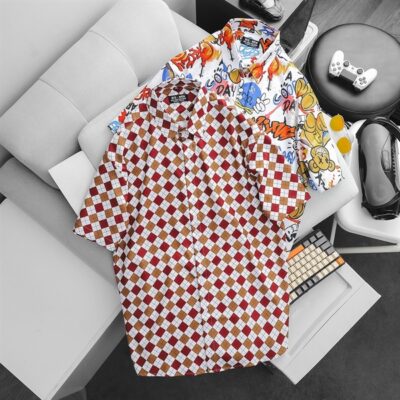 Áo sơ mi tay ngắn họa tiết thời trang bigsize nam (Mẫu 30)