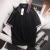 Áo thun polo màu đen chất vải cotton phối cổ tím độc lạ bigsize nam 85- 135 kg