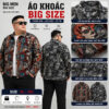 BIG MEN- Áo khoác sơ mi vải jean gấm họa tiết pop art + ký họa thời trang bigsize nam 95- 135kg